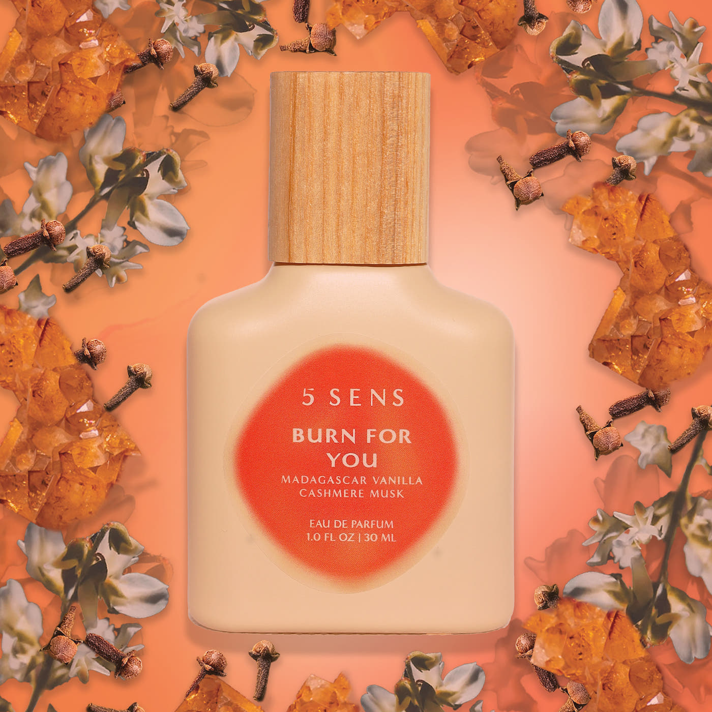 Burn For You 30mL Eau de Parfum bottle by 5 SENS — cozy sensual fragrance