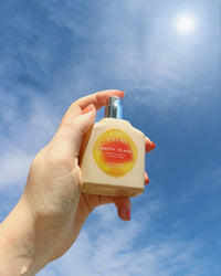 Happy Tears Eau de Parfum in natural light — orange blossom, white peach, Arabian jasmine