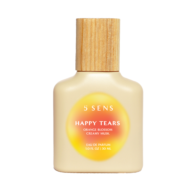 Happy Tears Eau de Parfum bottle by 5 SENS, an orange blossom and creamy musk fragrance
