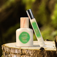 Lit fragrance for grounding and clarity — earthy herbal clean vegan Eau de Parfum