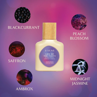Midnight Jasmine, Blackcurrant, and saffron in Life of the Party Eau de Parfum by 5 SENS