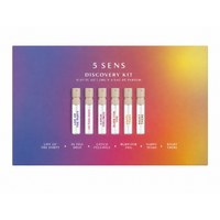 5 SENS Discovery Kit: 6 Moods box with six 2mL Eau de Parfum minis: Life of the Party, In Too Deep, Catch Feelings, Burn for You, Happy Tears, Right There