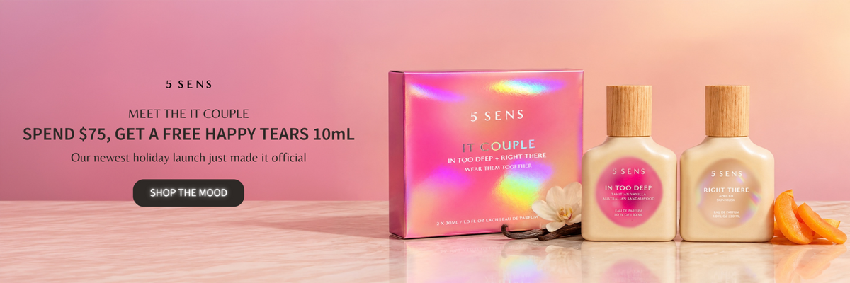 Meet the It Couple. Spend $75, get a free Happy Tears 10mL